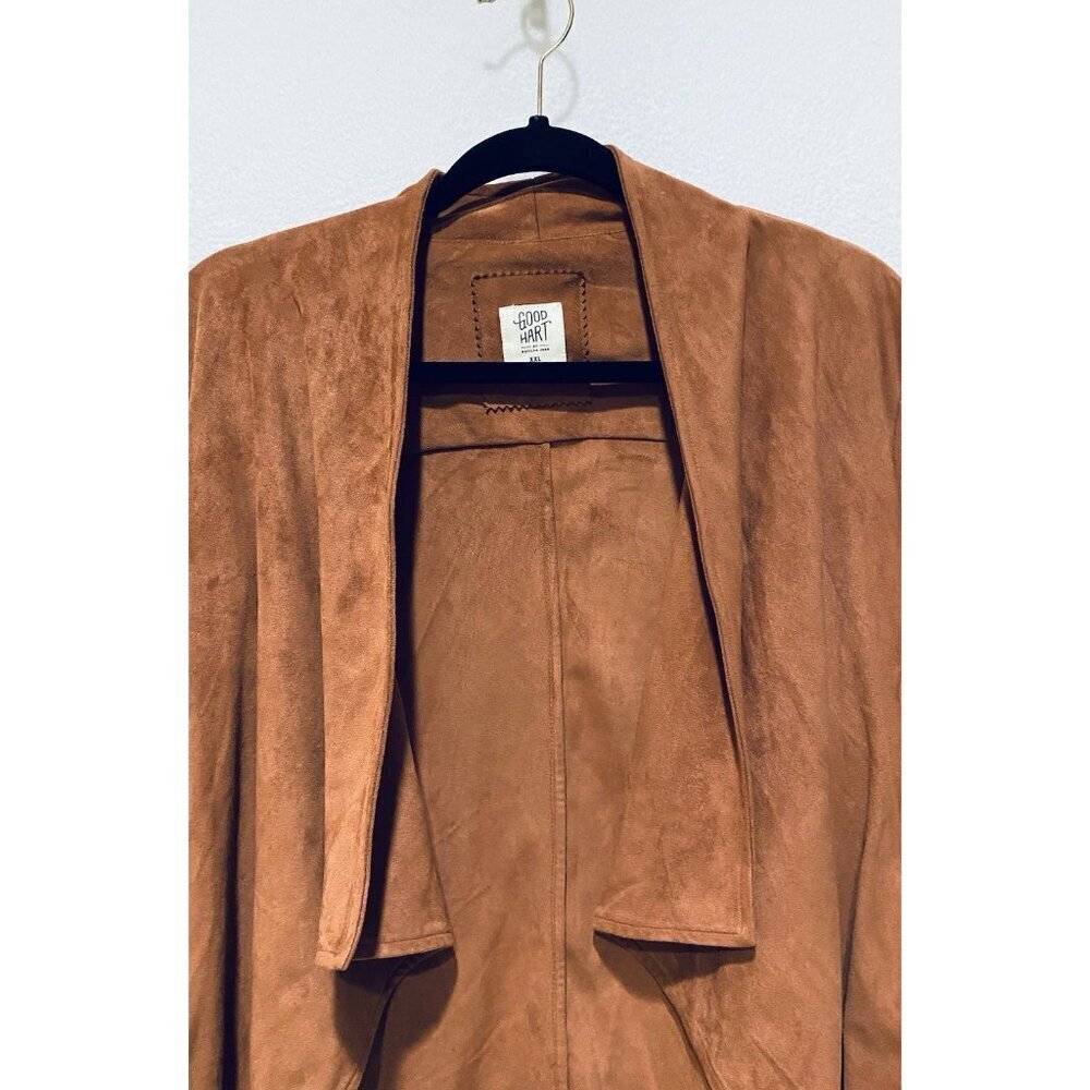 Good Hart by Matida Jane Jacket Womens XXL Brown Faux Suede Western Boho Cowgirl - Picture 2 of 6